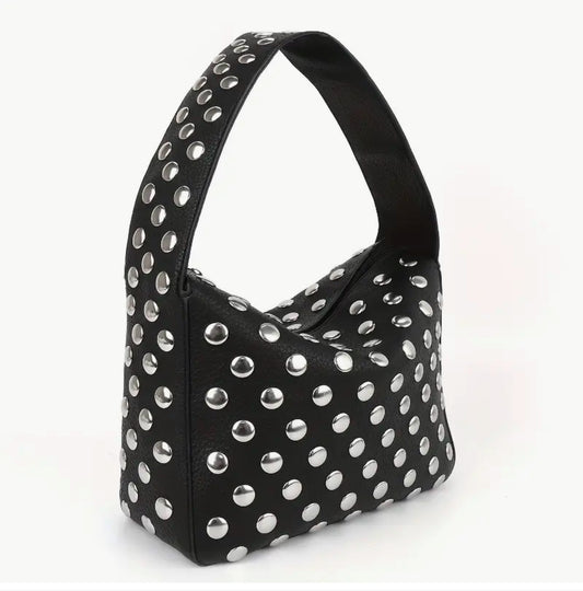 Studded Leather Shoulder Bag