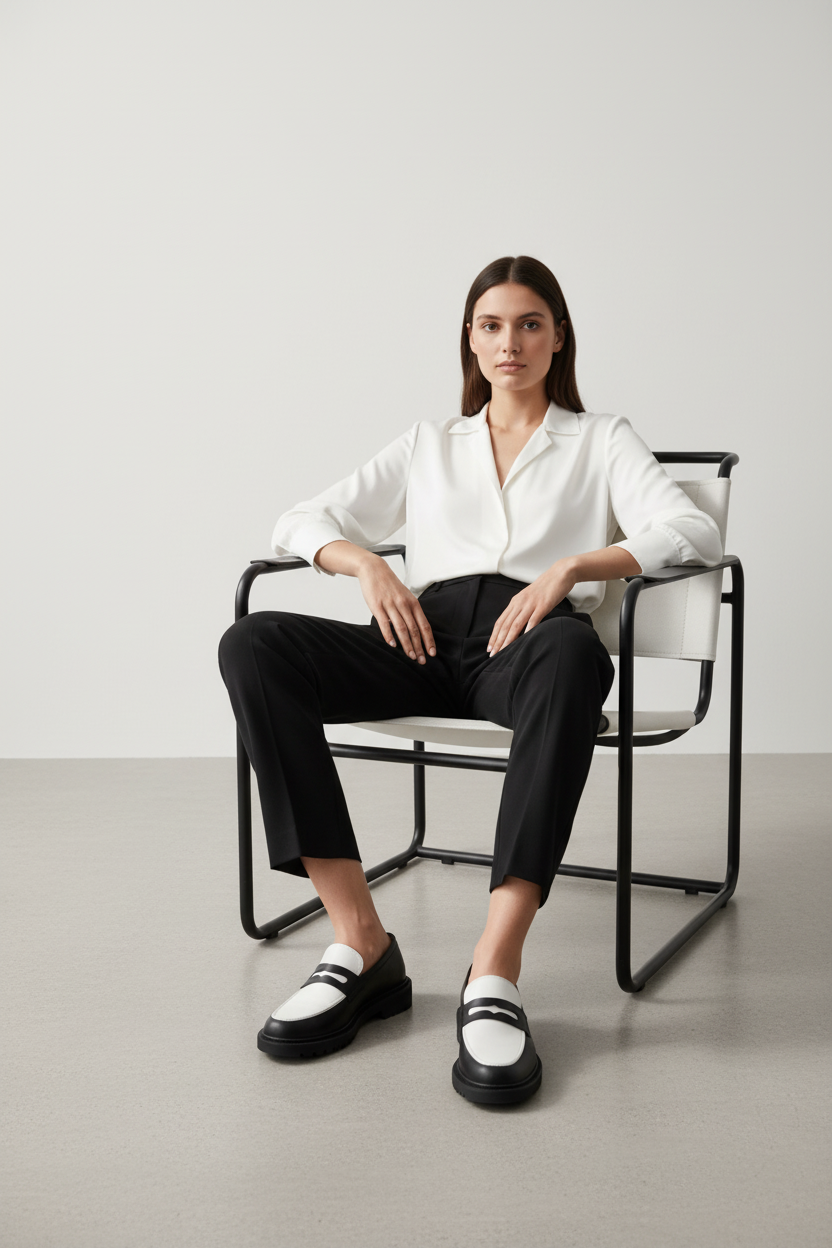 Monochrome loafers