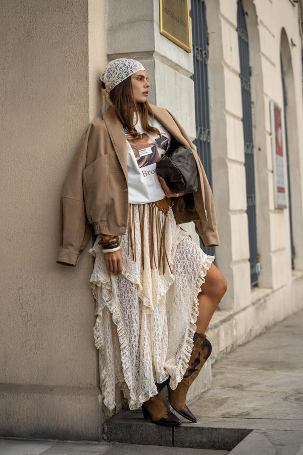 The Lace Ruffle Skirt