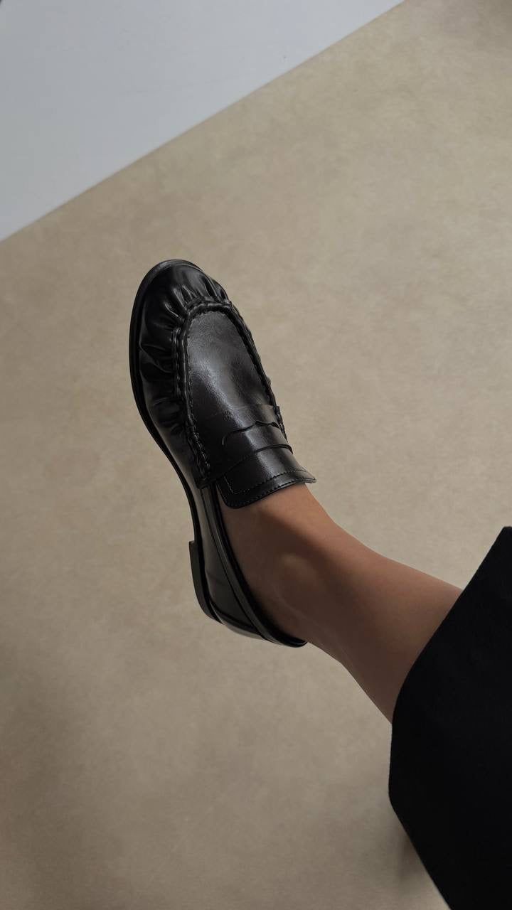 Ruched Penny Loafer