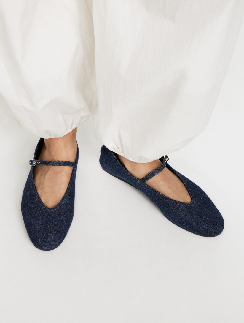Vintage Denim Ballerinas