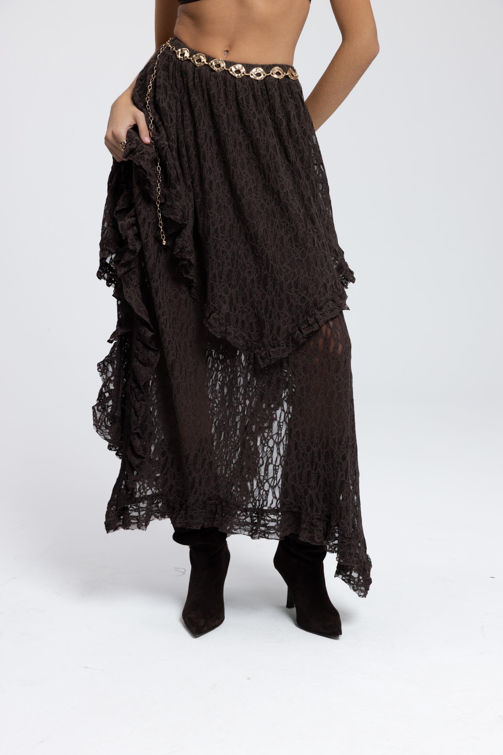 The Lace Ruffle Skirt