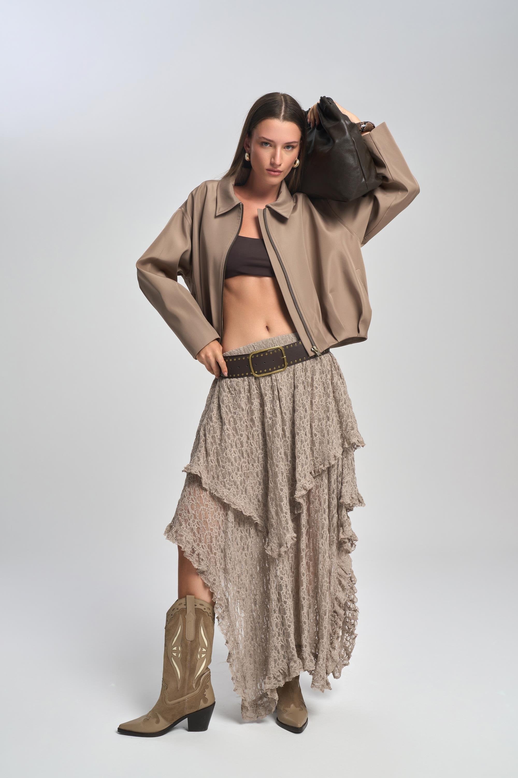 The Lace Ruffle Skirt