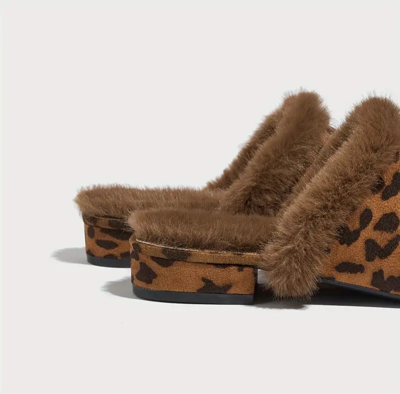 ANIMAL PRINT Leopard Print Slip-On Mules for Women