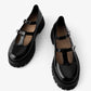 Mary jane loafers with straps