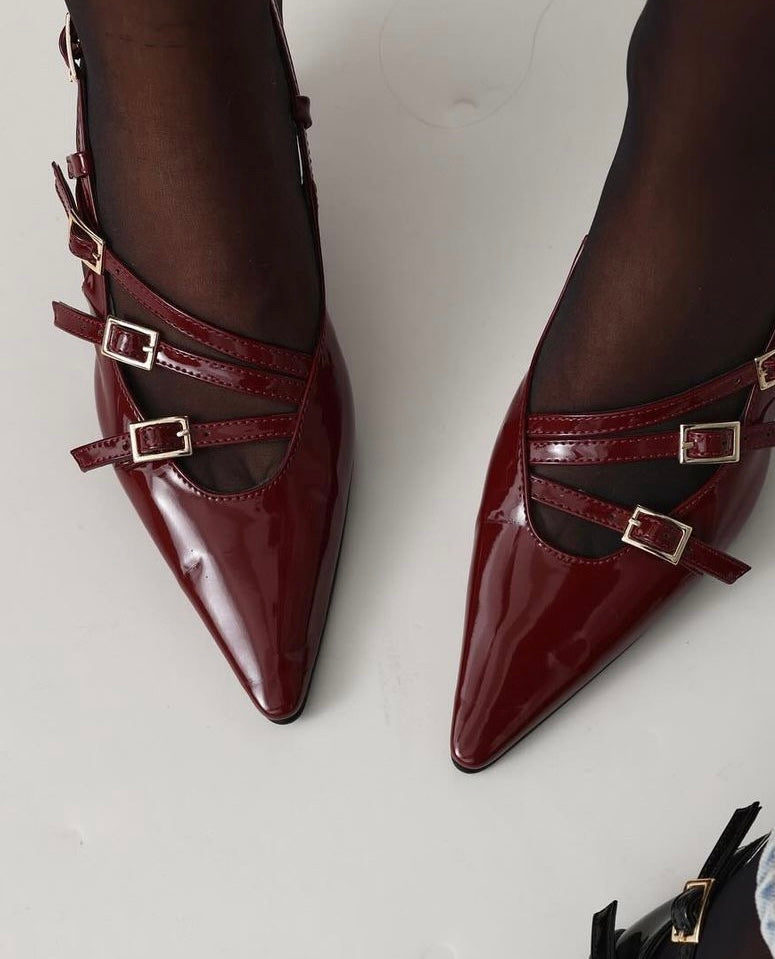 POINTED TOE 3-STRAPS Heels