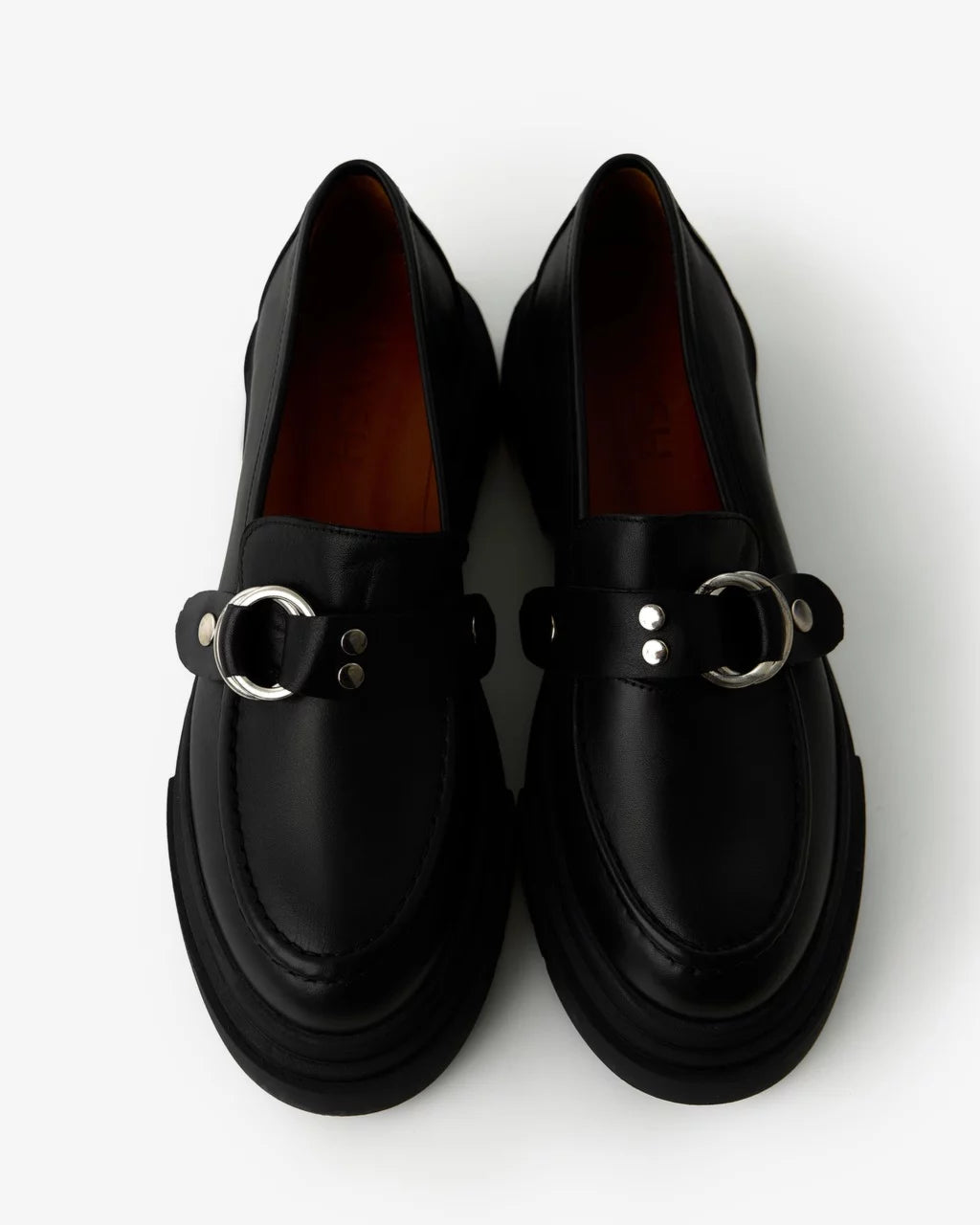 Bomb black transformer loafers with 3 straps