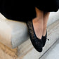 DILANA OPENWORK BALLERINAS
in black leather