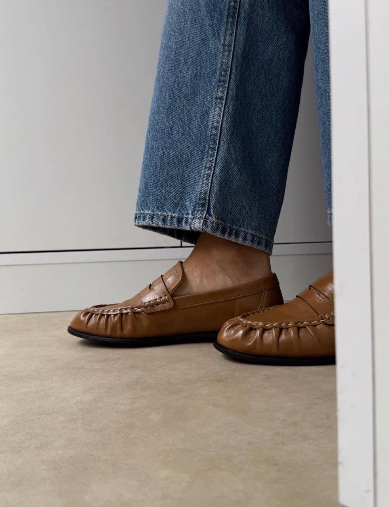 Ruched Penny Loafer
