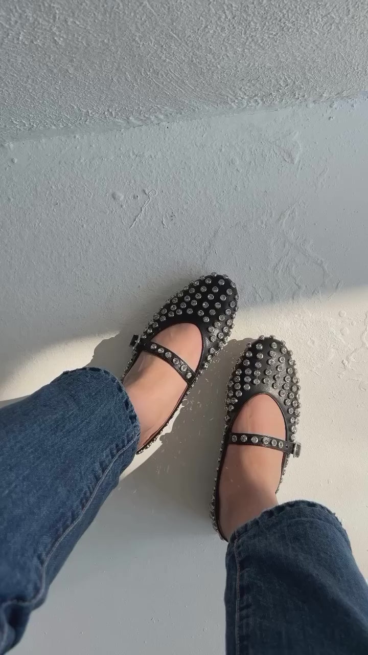 Crystals BALLERINA STRAP Flat